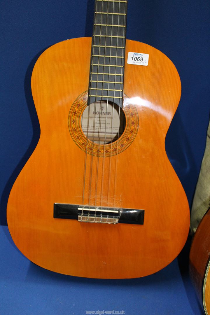 A Lorenzo Guitar in a canvas case and a Hohner "Concerta" guitar, a/f. - Image 5 of 5