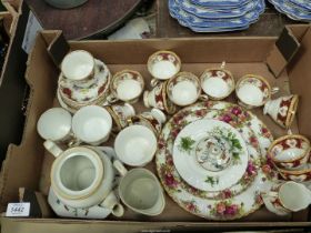 A quantity of mixed china including; Royal Albert, Kingfisher design, etc.
