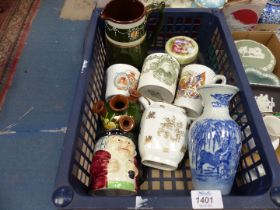 A small quantity of china including; Limoges jug, Doulton Victoria Diamond Jubilee mug,