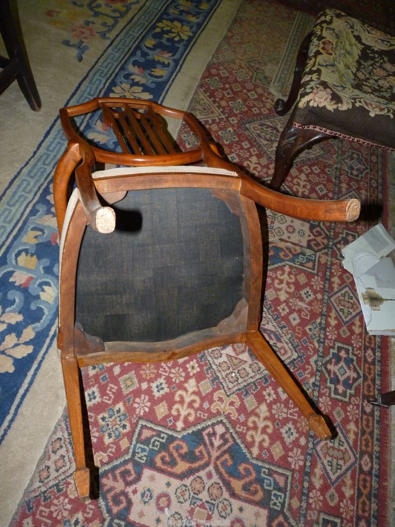 Two fine quality shield back Chairs, (one an armchair), - Image 4 of 5