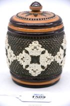 A Doulton Lambeth Tobacco jar, circa 1885,