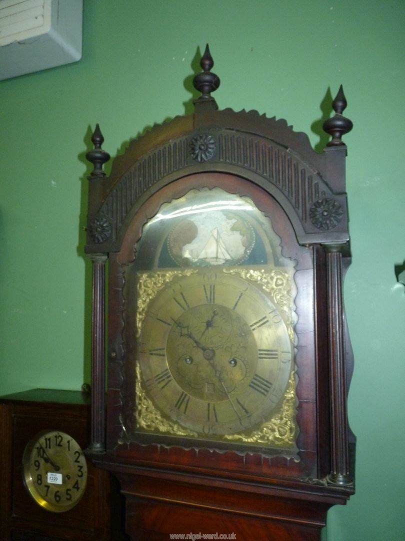 A darkwood strung Mahogany cased Longcase Clock, - Image 4 of 6