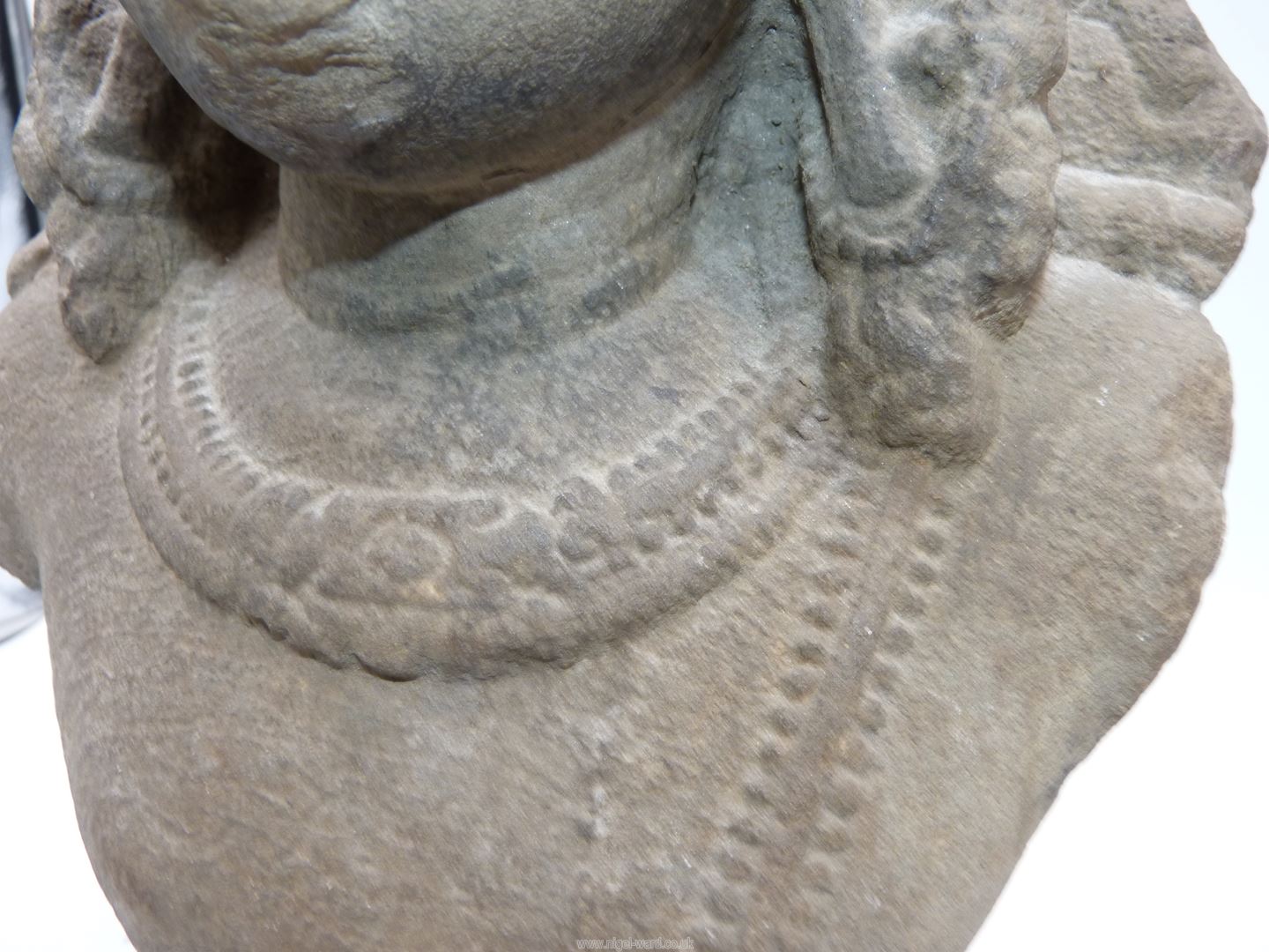 A fragmentary sandstone bust of Vishnu, central India,11th c. - Image 14 of 16