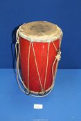 A Bongo drum, 12 1/2'' tall.