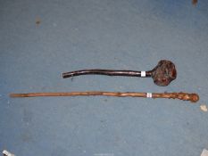 A Shillelagh and a Blackthorn walking cane.