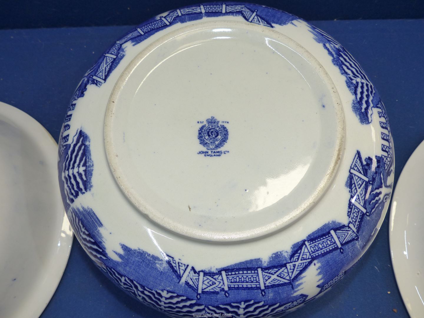 Three blue and white bowls to include; Copeland Spode Italian (a/f), - Image 8 of 9