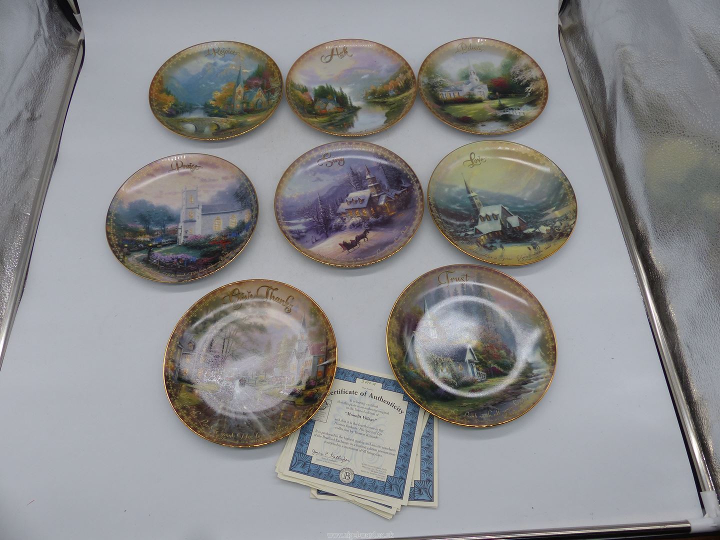 A quantity of Bradex collectors plates to include eight 'Thomas Kinkade,