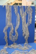 A length of vintage metallic fringing, 6" deep, approx. 8m.