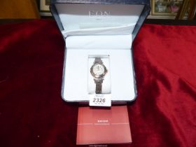 A cased Royal Bali Collection EON 1962 ladies sterling silver filigree design wristwatch, as new.