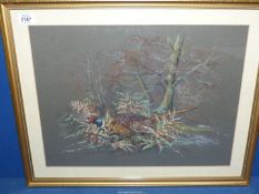 A framed and mounted Watercolour titled "Cock Pheasant Alarmed" initialled R.M.M. (Richard M.