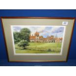 A framed and mounted Limited Edition (No: 76/850) Print by Terry Harrison 'Farnborough Hill',