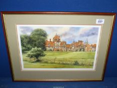 A framed and mounted Limited Edition (No: 76/850) Print by Terry Harrison 'Farnborough Hill',