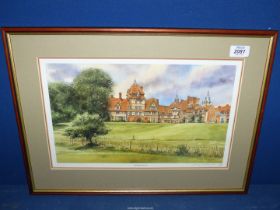 A framed and mounted Limited Edition (No: 76/850) Print by Terry Harrison 'Farnborough Hill',