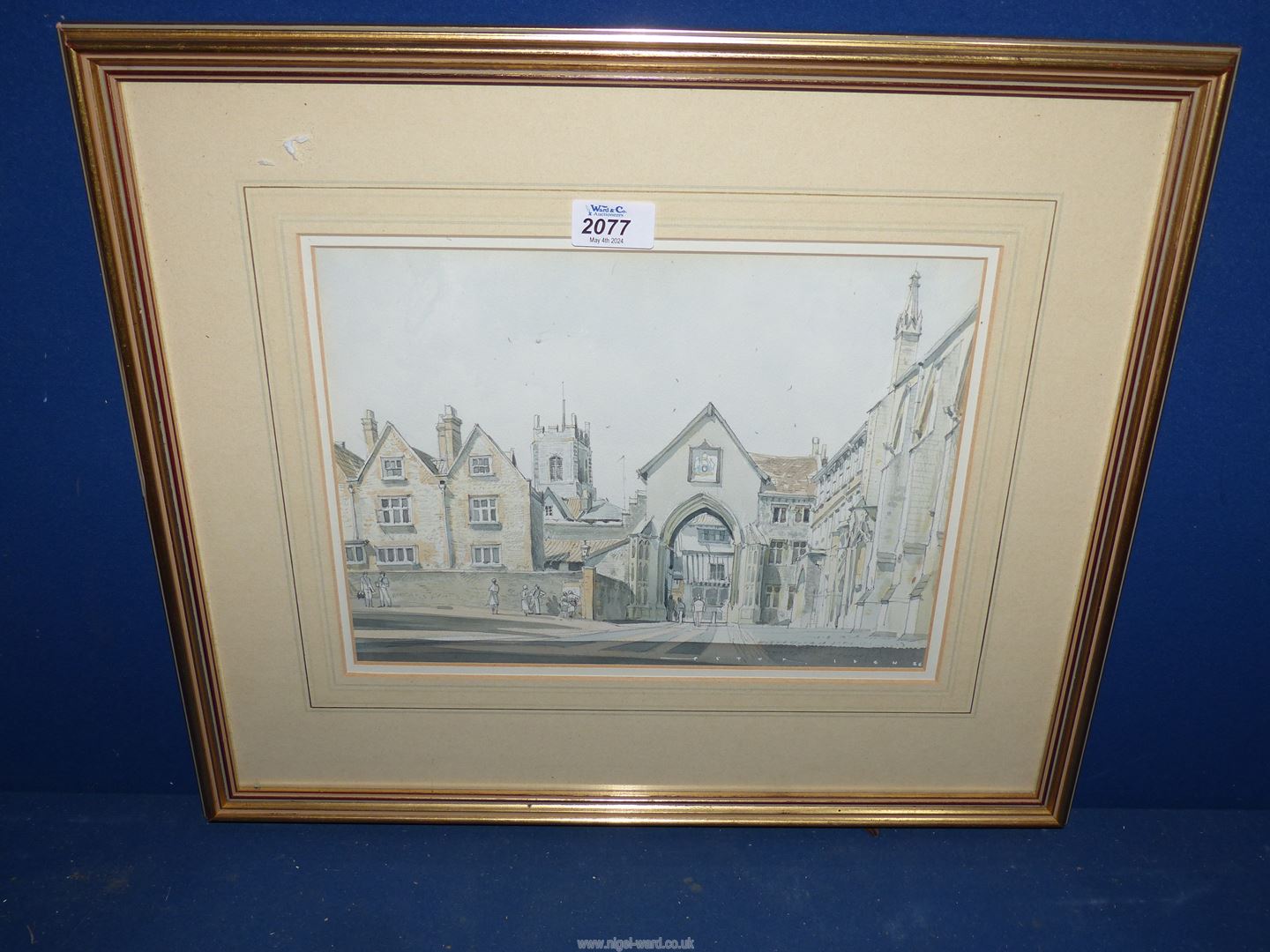 A framed 1986 Peter Iden (1945-2012) Watercolour of Erpingham Gate, Norwich.