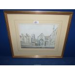 A framed 1986 Peter Iden (1945-2012) Watercolour of Erpingham Gate, Norwich.