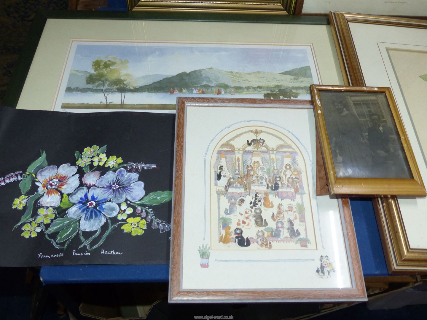 A quantity of prints to include Fruit, Diane Elson cats, Limited Edition Lakeside print, - Image 2 of 5