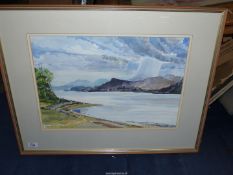 A framed and mounted Watercolour titled "Loch Fyne", signed lower left David D.