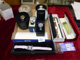 A quantity of mostly ladies wristwatches including Renato, Butler & Wilson,