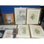 A quantity of prints to include Fruit, Diane Elson cats, Limited Edition Lakeside print,