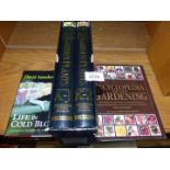 Three books A-Z Encyclopedia of Garden Plants, David Attenborough Life in Cold Blood etc.