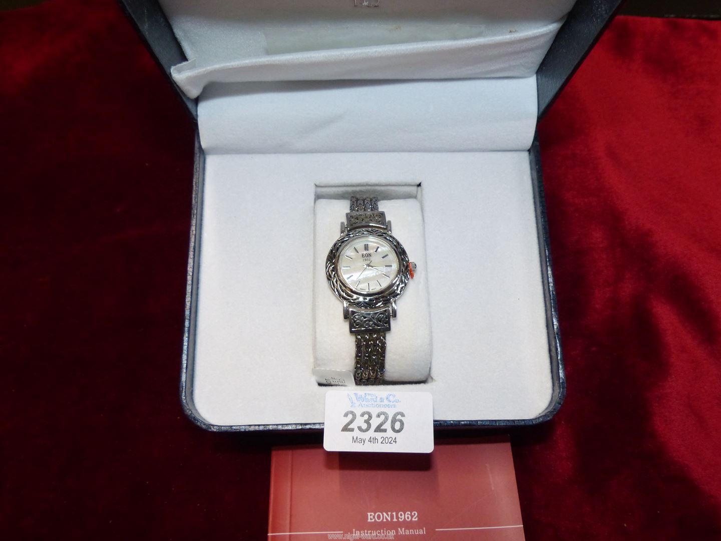 A cased Royal Bali Collection EON 1962 ladies sterling silver filigree design wristwatch, as new. - Image 2 of 3