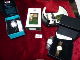 A small quantity of wristwatches including Amadeus,