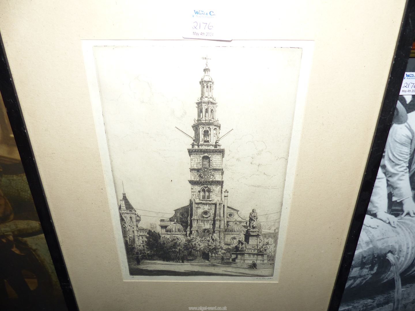 A quantity of prints to include chocolate advertising, an etching of a Church, - Image 2 of 2