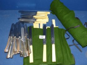 A quantity of Alexd. Clark Sheffield knives and a quantity of Walker & Hall knives.