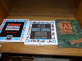 Three SAS Survival books to include Ultimate SAS Survival, The Urban Survival Handbook,