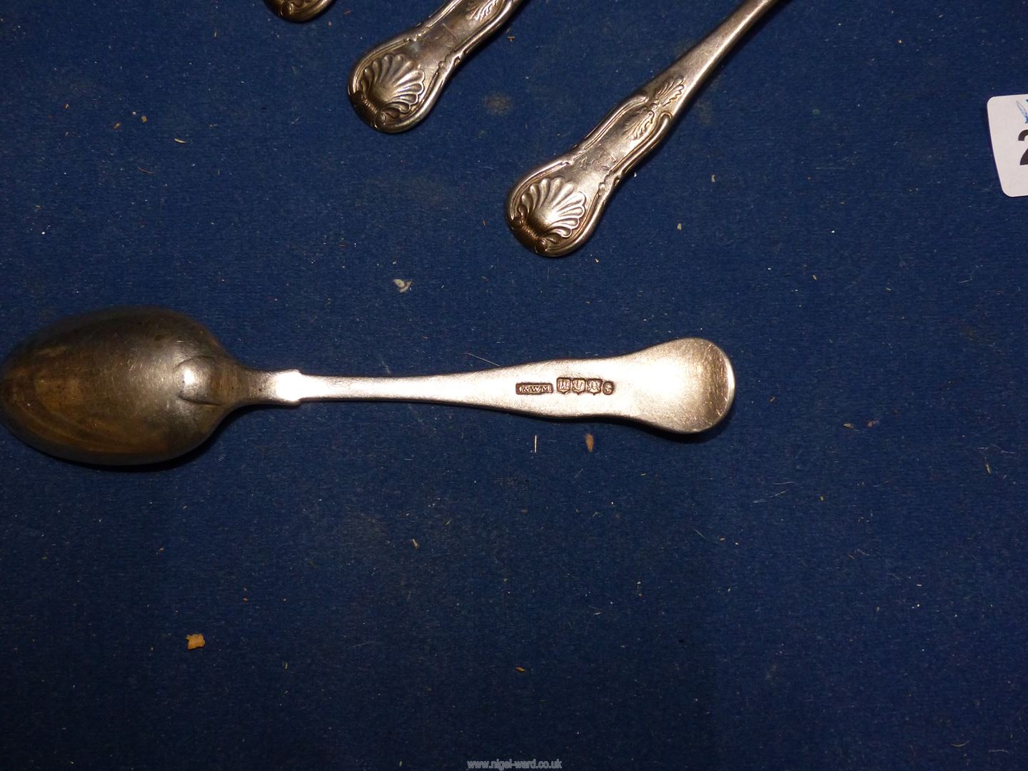 A set of five Silver teaspoons, Kings pattern, Edinburgh 1843, maker James & Walter Marshall, - Image 2 of 2