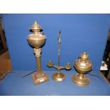 A brass Corinthian column Brass Lamp,