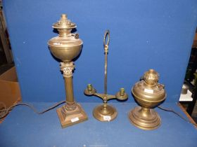 A brass Corinthian column Brass Lamp,