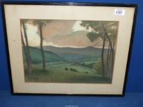 A Watercolour of Impressionist landscape, signed C.E. Stiffe.