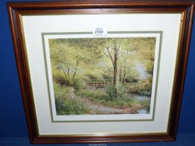 A framed and mounted Limited Edition Print (no. 210/250) of Berisford Dale Peak District by W.R.