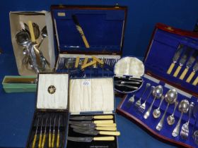 A large quantity of Epns cutlery including; A.E. Thompson & Son part canteen, A.