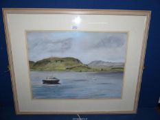A framed and mounted Pastel Painting titled Verso "Calm Waters - Oban",