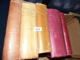 Five volumes of The Catalogue of The London Library.