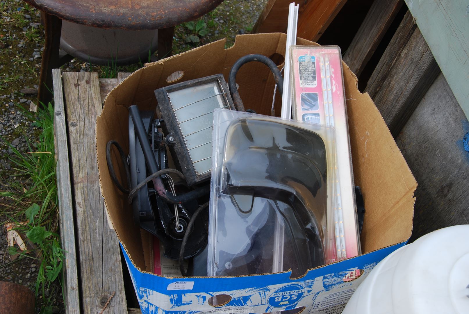 Three water containers and box of miscellaneous. - Image 2 of 2
