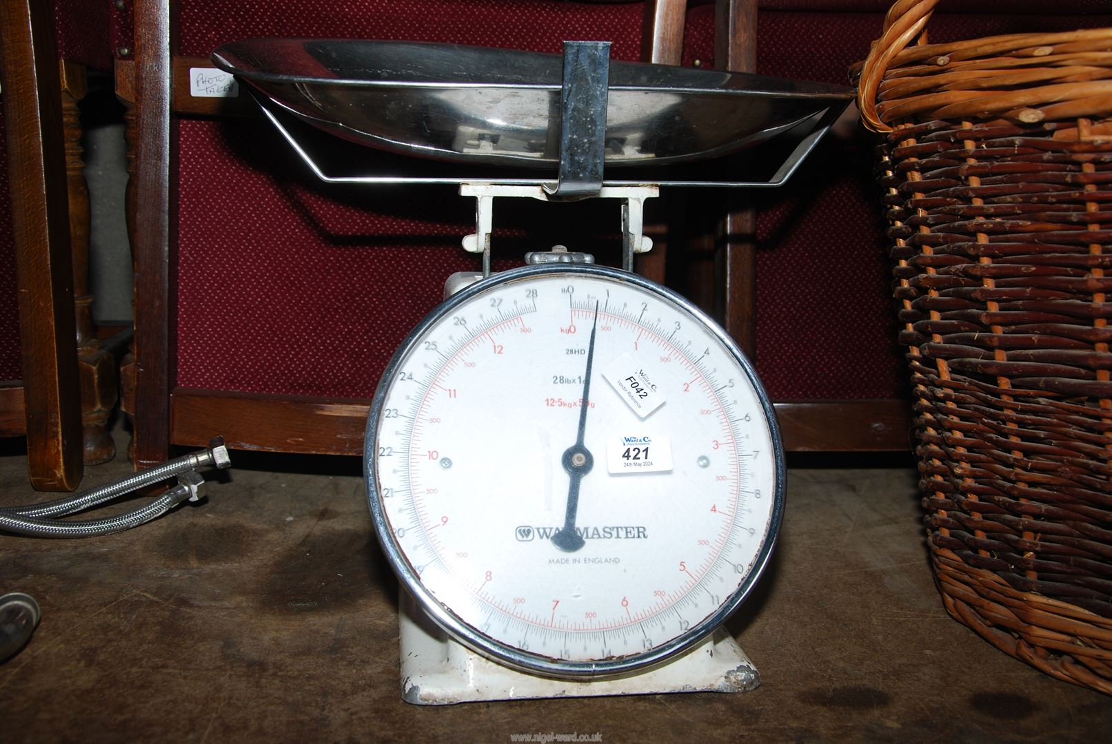 A "Weighmaster" Grocery scales.