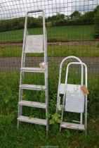 Two small step ladders,