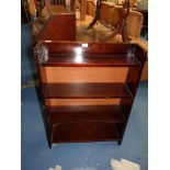 A surprisingly heavy Mahogany floor standing bookcase, 26 1/2" wide x 3' high.