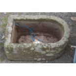 A Stone trough, 22 1/2 x 15 1/2" x 8" high.