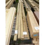 12 lengths of treated softwood 9 @ 3" x 1" , 3 @ 4" x 1", all 142" long.