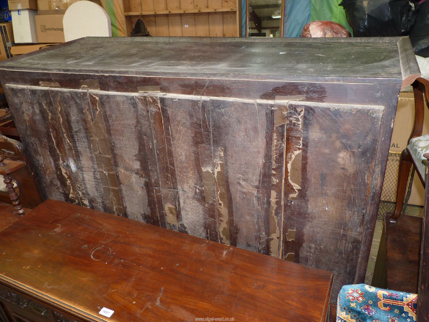 A peg-joyned Oak Housekeeper's Cupboard having raised and fielded panelling, - Image 4 of 4