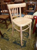 A stripped Bentwood French cafe type Chair.