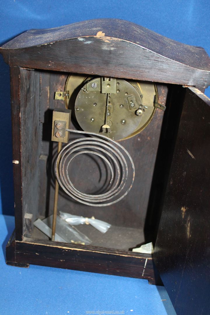A dome cased Mantle Clock, - Image 3 of 3