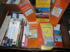 A quantity of travel and tourist related books.