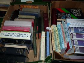 Two boxes of books to include Catholic Direction, Who's Who in Catholic Life,