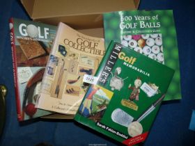Four books on Golf interest to include Miller's Golf Memorabilia, 500 Years of Golf Balls etc.