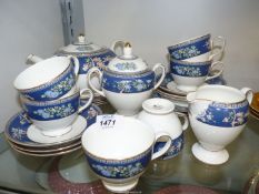 A Wedgwood 'Blue Siam' tea service for six.